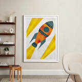 "Space to Explore I" - Art Print in Flare by Heather Schertzer - In a Room