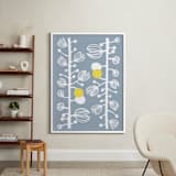 "blooming#1" - Art Print in bluegray by Tae Lee - In a Room