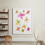 "watercolor flowers painting" - Art Print in pink by Ramoncita - In a Room