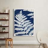 "Dryopteris arguta" - Art Print in Prussian Blue by raven erebus - In a Room