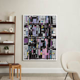 "Lavender City" - Art Print in Lavender by Jan Shepherd - In a Room