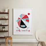 "Glink Glunk" - Art Print in Cherry by ERAY - In a Room