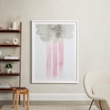 "Cloud and rain" - Art Print in Blushing Pink by Kanika Mathur - In a Room
