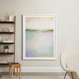 "Coral Bay" - Art Print in Coral Pink by AlisonJerry - In a Room