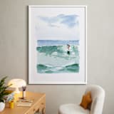 "Hang Five" - Art Print in Pacific Green by Mary Cecelia - In a Room
