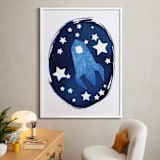 "To the stars and beyond" - Art Print in Prussian Blue by raven erebus - In a Room