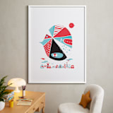 "Glink Glunk" - Art Print in Cherry by ERAY - In a Room