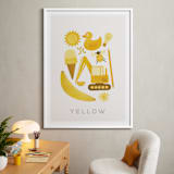 "Ten Yellow Things" - Art Print in Yellow by Ana Peake - In a Room