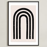 "Arcs I" - Art Print in Blush by Iveta Angelova - Framed