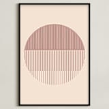 "Soleil" - Art Print in Brick by Fresh Letter Studio - Framed