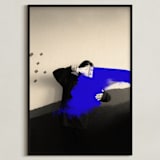 "El Abrazo" - Art Print in Royal by jinseikou - Framed