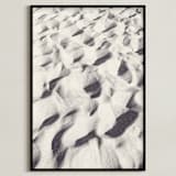 "Sand Wave" - Art Print in warm grey by Qing Ji - Framed
