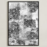 "PEEK" - Art Print in Black and White by Emine Ortega - Framed