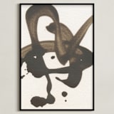 "Neutral Abstract" - Art Print in taupe by Cecily Hill Lowe - Framed