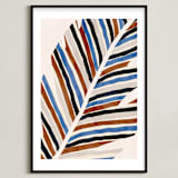 "Abstract Palm Leaf" - Art Print in Cinnamon by Iveta Angelova - Framed