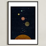 "Modern Solar System" - Art Print in Galaxy by Field and Sky - Framed