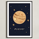"Solar System VIII (Mercury)" - Art Print in Night by Elly - Framed