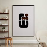 "Bold Floral I" - Art Print in Onyx by Iveta Angelova - In a Room