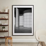 "Curves and Squares 2" - Art Print in Black & White by lulu and isabelle - In a Room