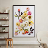 "Bloom Baby Bloom" - Art Print in Classic Rose by Theresa Bear - In a Room