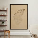 "Vintage Mariposa II" - Art Print in Vintage Ivory by jinseikou - In a Room