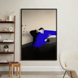 "El Abrazo" - Art Print in Royal by jinseikou - In a Room