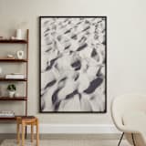 "Sand Wave" - Art Print in warm grey by Qing Ji - In a Room