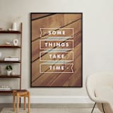 "Some Things Take Time" - Art Print in Light Aqua by Monica Tuazon - In a Room