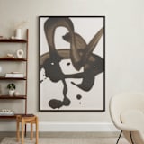 "Neutral Abstract" - Art Print in taupe by Cecily Hill Lowe - In a Room