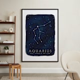 "Zodiac Constellation Aquarius" - Personalized Art Print in Galaxy by Ashley Presutti Beasley - In a Room