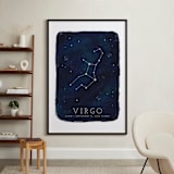 "Zodiac Constellation Virgo" - Personalized Art Print in Galaxy by Ashley Presutti Beasley - In a Room
