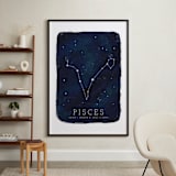 "Zodiac Constellation Pisces" - Personalized Art Print in Galaxy by Ashley Presutti Beasley - In a Room