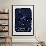 "Zodiac Constellation Sagittarius" - Personalized Art Print in Galaxy by Ashley Presutti Beasley - In a Room