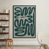 "Squiggly Snake" - Personalized Art Print in Cactus by Jenna Holcomb - In a Room