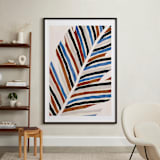 "Abstract Palm Leaf" - Art Print in Cinnamon by Iveta Angelova - In a Room