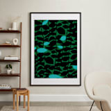 "Climbing Walls" - Art Print in Jade by Kristine Hegre - In a Room