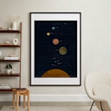"Modern Solar System" - Art Print in Galaxy by Field and Sky - In a Room