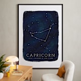 "Zodiac Constellation Capricorn" - Personalized Art Print in Galaxy by Ashley Presutti Beasley - In a Room