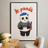 "French Panda" - Art Print in Ink by Morgan Kendall - In a Room