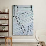 "Zips and Stripes" - Art Print in White on Black by Lauren Rutley - In a Room