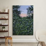 "Wildflowers At Dusk" - Art Print in Dark Emerald Green by Weronika Zubek - In a Room