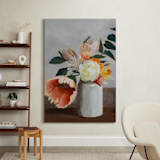"Peach Poppy" - Art Print in Stone by Jenny Westenhofer - In a Room