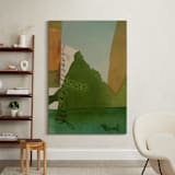 "Aqua Hills I" - Art Print in Jade by Morgan Kendall - In a Room