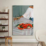 "Party of One" - Art Print in Pigeon by Marabou Design - In a Room