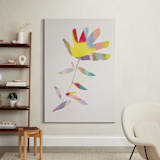 "Botanical Burst II" - Art Print in Cream by Creo Study - In a Room