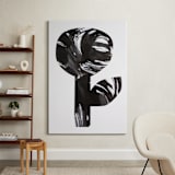 "Bold and Graphic Flowers II" - Art Print in Obsidian by Alexandra Dzh - In a Room