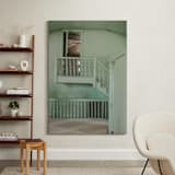 "Minty Poolhouse" - Art Print in Minty by C. Lorraine Design - In a Room