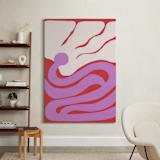 "In Full Bloom" - Art Print in Scarlet Red by Kate Sowinski - In a Room