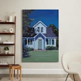 "Moonlight and Fireflies" - Art Print in Summer Night by Carol C. Young - In a Room