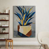 "Get To The Point" - Art Print in Southwest Blue by Marla Beyer - In a Room